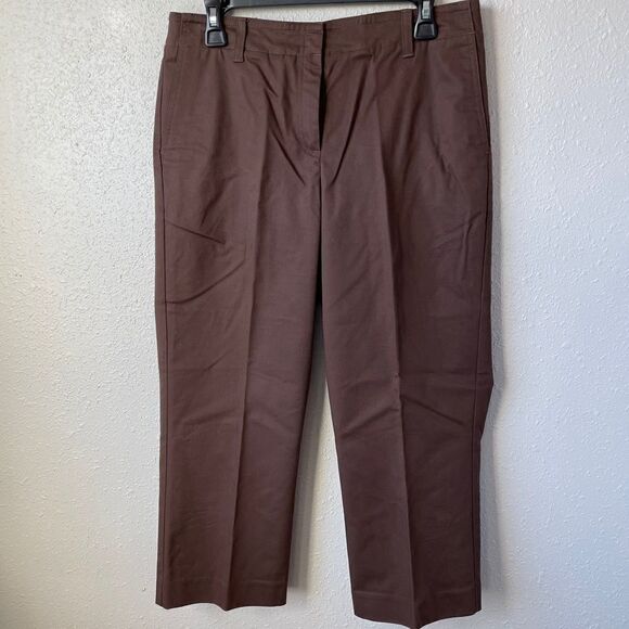Liz Claiborne Brown Michaela Capri Pants Size 10 - Picture 1 of 4